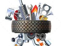 Vector Tire with Truck Spares Vector Tire with Truck Spares